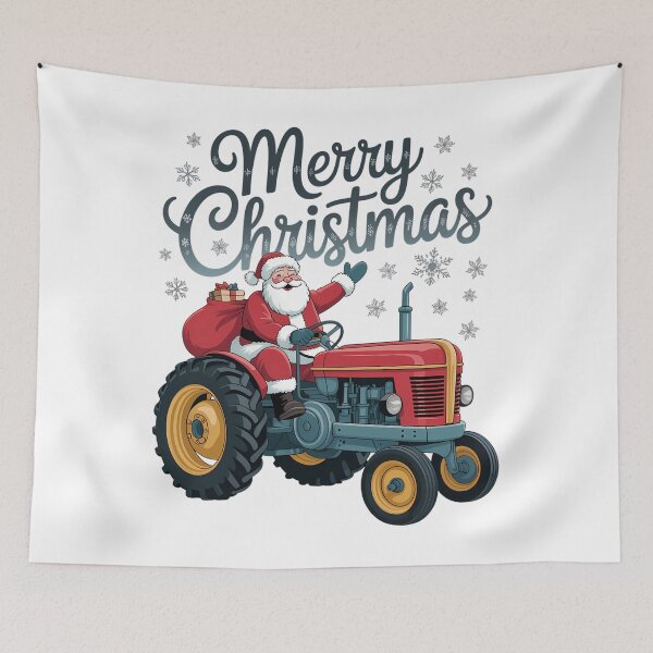 Item preview, Merry Christmas Santa Claus Driving A Tractor designed and sold by ValerieRodrigue.