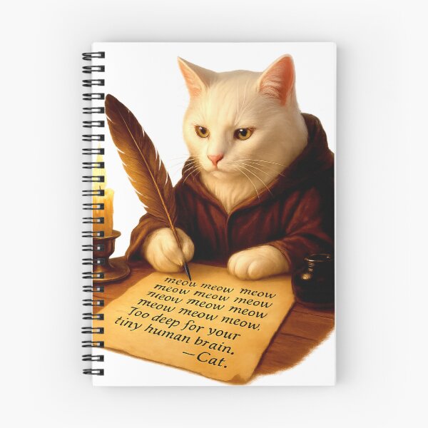 Item preview, Meow Manuscript – The Writing Cat designed and sold by eyssiharts.