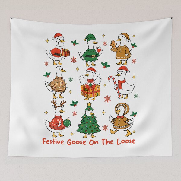 Item preview, Quote Funny Festive On Goose Silly Xmas Goose The Loose designed and sold by Rackaam777Art.