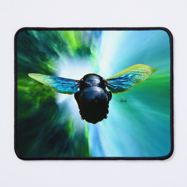 Item preview, The Blue Carpenter Bee – Flight into the Green Hole of Hope / Swiss Artwork Photography designed and sold by Raphael Wolf.