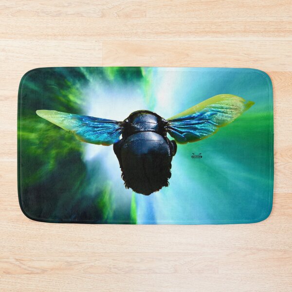 Item preview, The Blue Carpenter Bee – Flight into the Green Hole of Hope / Swiss Artwork Photography designed and sold by Raphael Wolf.