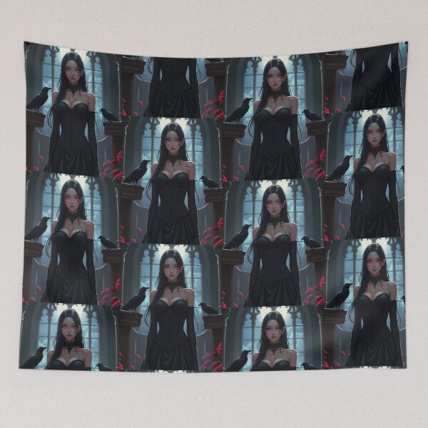 Item preview, Dark Gothic Anime Vampire Seductress Lace Corset Dress  designed and sold by Creativity Meets Healing.