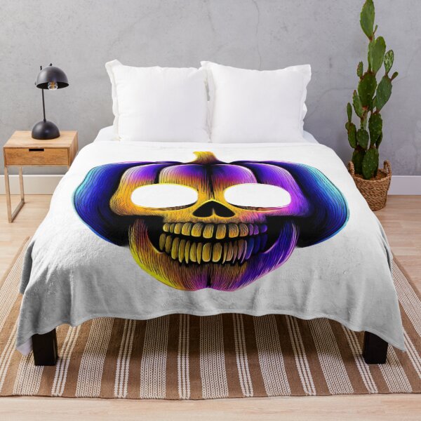 Item preview, Glowing skull pumpkin illustration designed and sold by olenapetol.