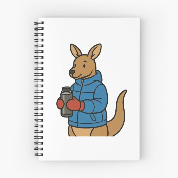 Item preview, Kangaroo with Thermos – Warm and Cozy Winter Scene designed and sold by Confuzz1ed.