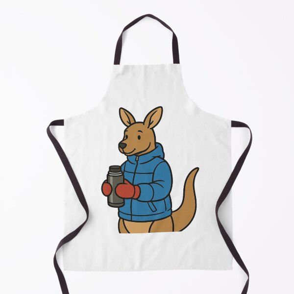 Item preview, Kangaroo with Thermos – Warm and Cozy Winter Scene designed and sold by Confuzz1ed.