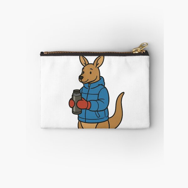 Item preview, Kangaroo with Thermos – Warm and Cozy Winter Scene designed and sold by Confuzz1ed.