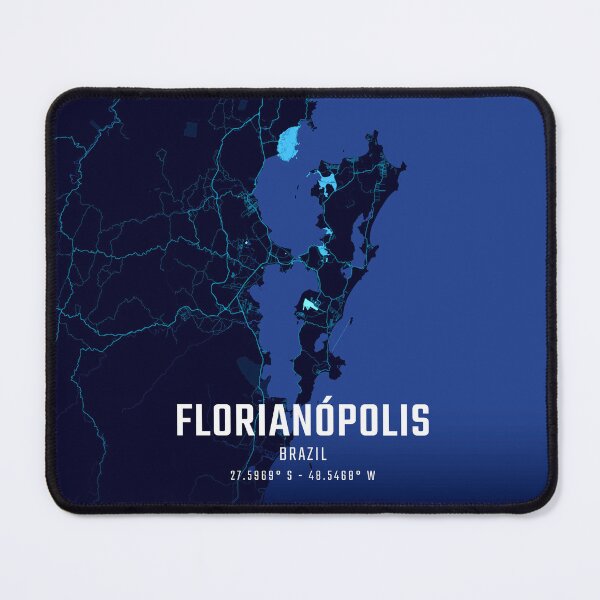 Item preview, Florianópolis Midnight City Map designed and sold by HomeLivingCo.