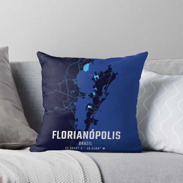 Item preview, Florianópolis Midnight City Map designed and sold by HomeLivingCo.