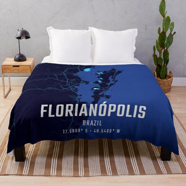 Item preview, Florianópolis Midnight City Map designed and sold by HomeLivingCo.