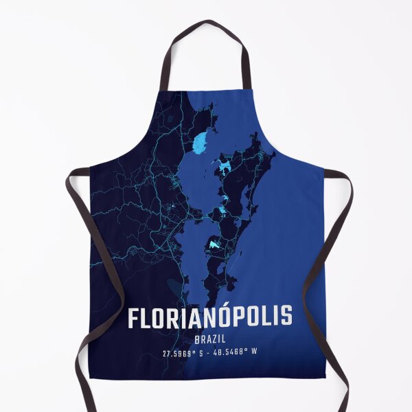 Item preview, Florianópolis Midnight City Map designed and sold by HomeLivingCo.