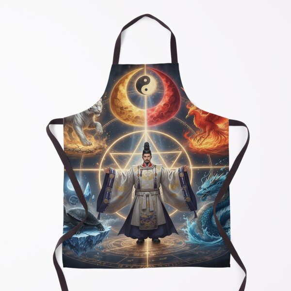 Item preview, 安倍晴明と四神 ― 天地を繋ぐ者 | Japanese Mythical Art / Abe no Seimei and the Four Divine Beasts — The One Who Bridges Heaven and Earth designed and sold by Mori-no-Akari.