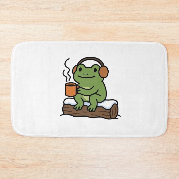 Item preview, Frog with Earmuffs and Mug – Cute Winter Amphibian designed and sold by Confuzz1ed.