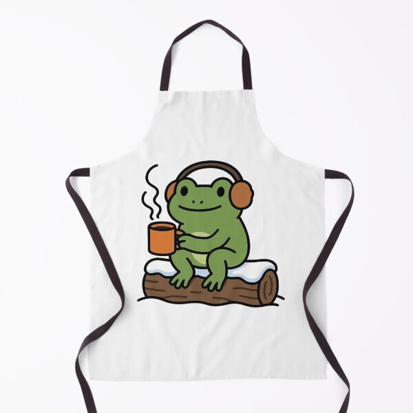 Item preview, Frog with Earmuffs and Mug – Cute Winter Amphibian designed and sold by Confuzz1ed.