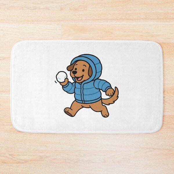 Item preview, Dog in Puffy Parka Playing in Snow – Fun Winter Pup designed and sold by Confuzz1ed.