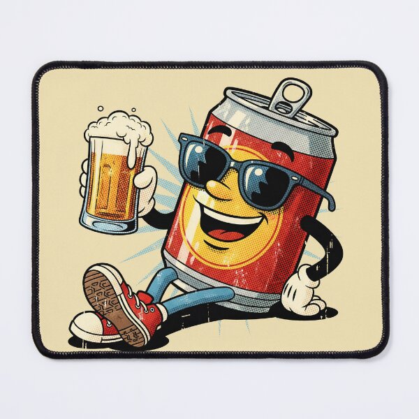 Item preview, Cool Beer Can Retro Cartoon designed and sold by Imaginationbeyond.