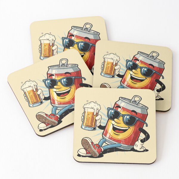 Item preview, Cool Beer Can Retro Cartoon designed and sold by Imaginationbeyond.