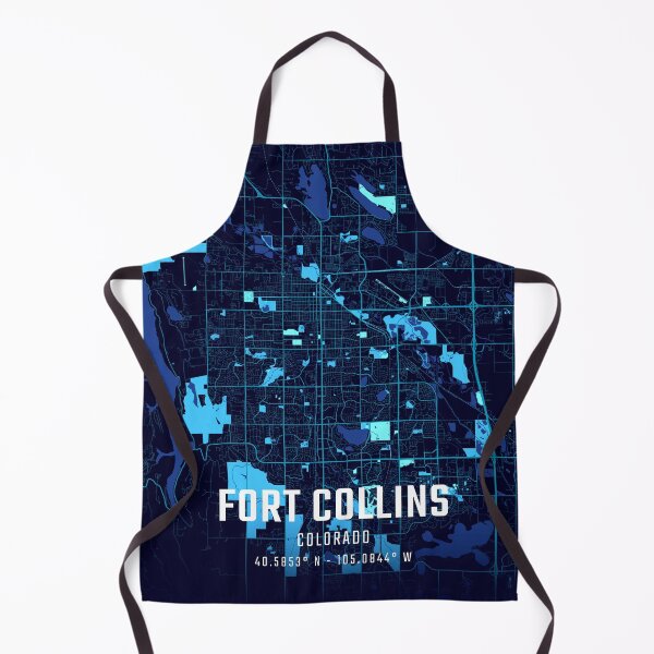 Item preview, Fort Collins Midnight City Map designed and sold by HomeLivingCo.