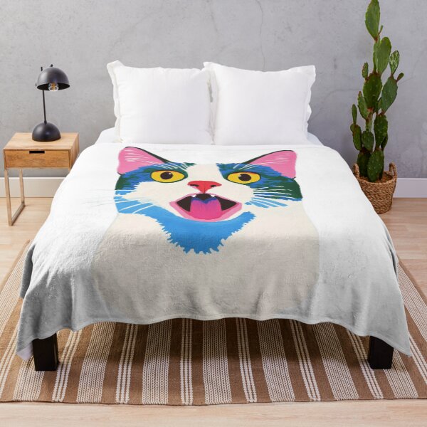 Item preview, Vibrant cat faces abstract portrait designed and sold by olenapetol.