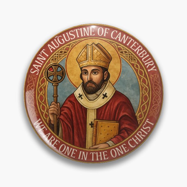 Item preview, Saint Augustine of Canterbury   England Christian Art designed and sold by historyandmore.
