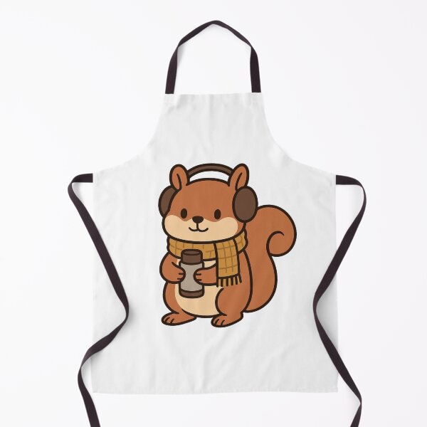 Item preview, Squirrel with Thermos and Scarf – Cute Cozy Winter Animal designed and sold by Confuzz1ed.