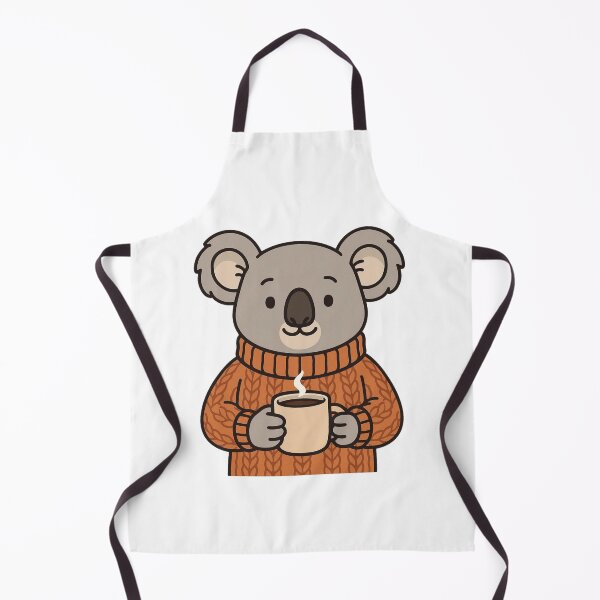 Item preview, Koala in Chunky Knit Sweater Holding Coffee – Cozy Winter Vibes designed and sold by Confuzz1ed.