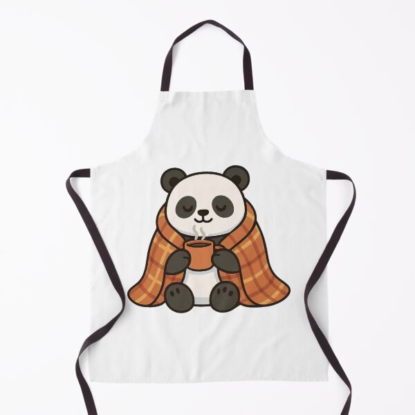 Item preview, Panda Wrapped in Blanket with Tea – Peaceful Winter Mood designed and sold by Confuzz1ed.