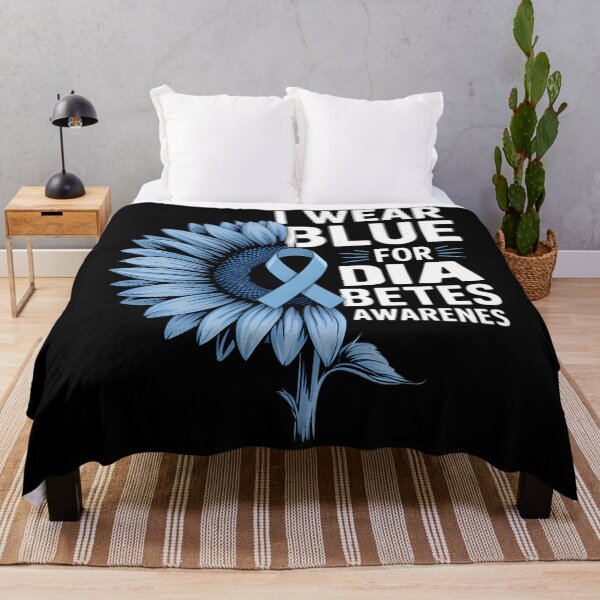 Item preview, I Wear Blue For Diabetes Awareness Sunflower Warrior Women designed and sold by MatthewConer.