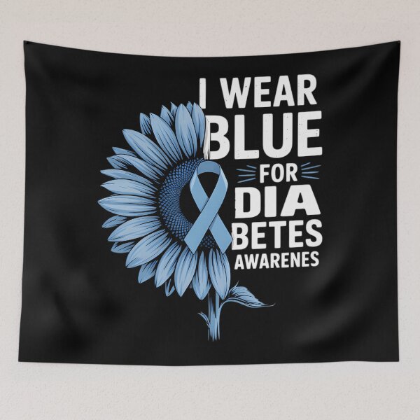 Item preview, I Wear Blue For Diabetes Awareness Sunflower Warrior Women designed and sold by MatthewConer.