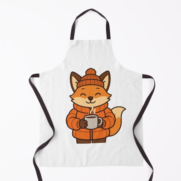 Item preview, Fox in Puffy Winter Coat Holding Hot Cocoa – Cozy Winter Character designed and sold by Confuzz1ed.