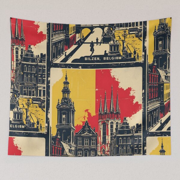 Item preview, Bilzen Belgium 1950s Vintage Travel Tourism designed and sold by TravelersGems.