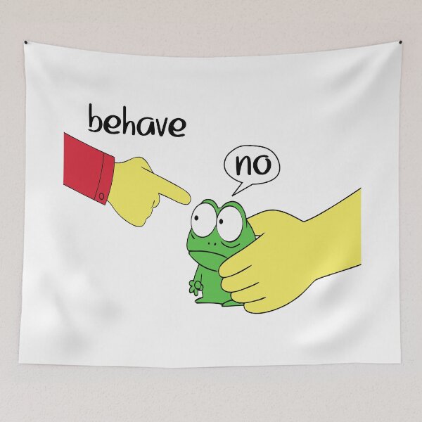 Item preview, Dishonest Frog Funny Frog Meme Behave No Cartoon Design  designed and sold by Colorfulman.