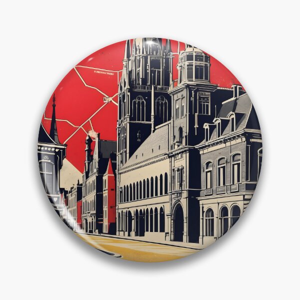 Item preview, Charleroi Belgium 1950s Vintage Travel Tourism designed and sold by TravelersGems.