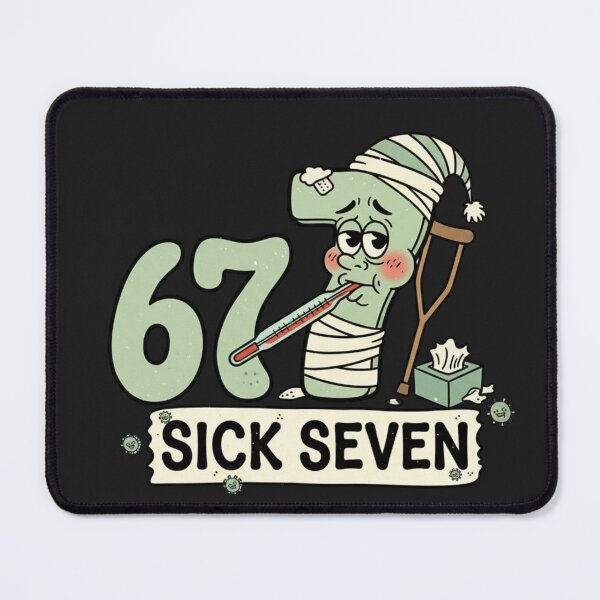 Item preview, Funny Sick Seven 67 Cartoon  Design designed and sold by MIMSCorneR.