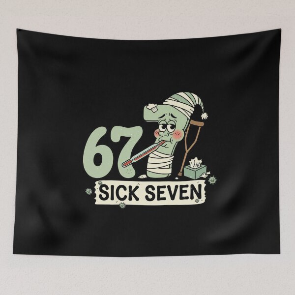 Item preview, Funny Sick Seven 67 Cartoon  Design designed and sold by MIMSCorneR.