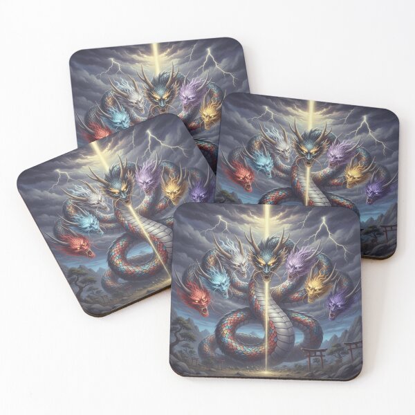 Item preview, 七頭龍 ― 天を裂く咆哮 | Japanese Mythical Art / The Seven-Headed Dragon — Roar That Tears the Sky designed and sold by Mori-no-Akari.