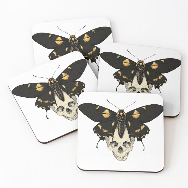 Item preview, Gothic moth skull illustration designed and sold by olenapetol.