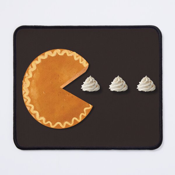 Item preview, Retro 80s Pac-Man Arcade Game Inspired Pumpkin Pie Eating Whipped Cream Ghosts designed and sold by MakersFolly.