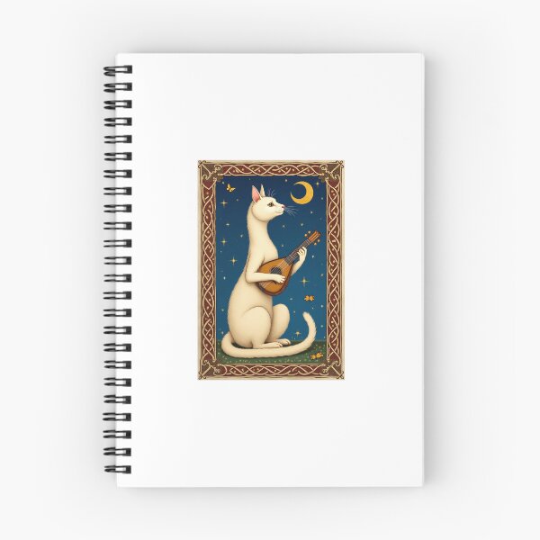 Item preview, Cream Cat Playing Lute Medieval Art designed and sold by PictorialWhimsy.