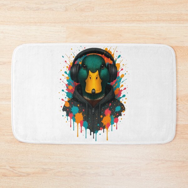 Item preview, Duck Drop – DJ Duck with Headphones & Hoodie (Color Splash Street Art) designed and sold by thtCMRAguy.