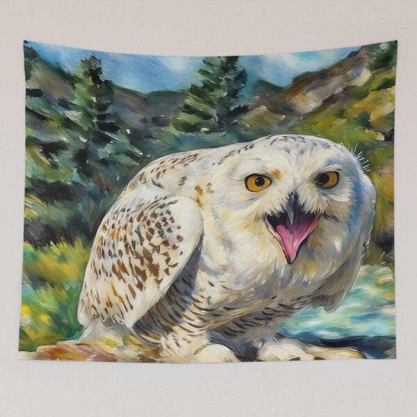 Item preview, Angry White Owl designed and sold by tomorrowsart.