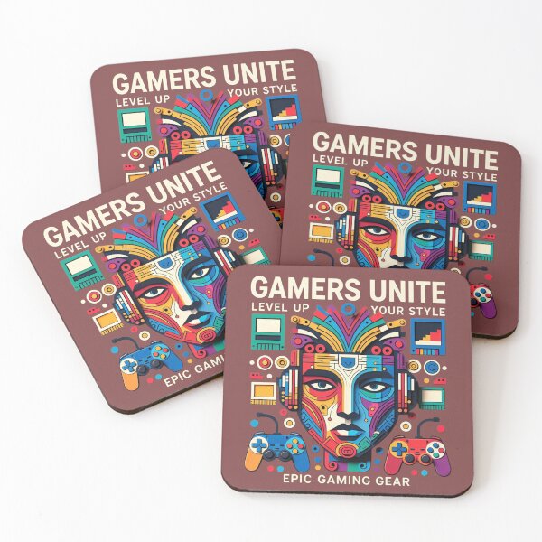 Item preview, "Gamers Unite: Level Up Your Style" Abstract Colorful Gaming Face Design designed and sold by Sushikidsntoddlers.