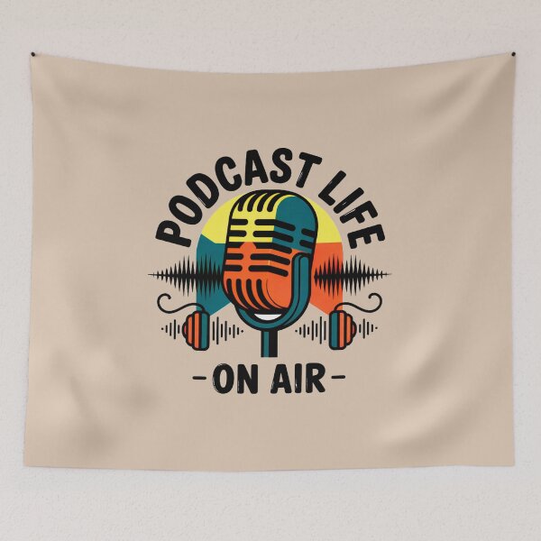 Item preview, Podcast Life On Air designed and sold by SteezeeStore.