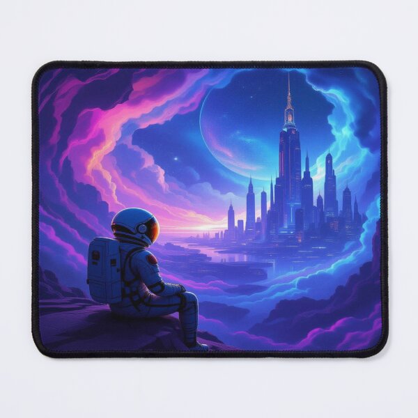 Item preview, Celestial Goddess Vision – Cosmic Light & Mystical Dreamscape over Mountains & Starry Skies designed and sold by FotoworldEdel.
