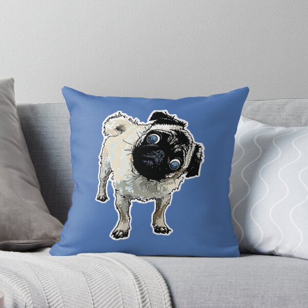 Item preview, Funny Curious Pug Illustration – Cute Dog Art with Tilted Head designed and sold by Yogabyadeola.