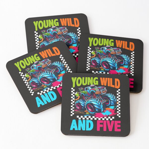 Item preview, Vintage Young Wild And Five Monster Truck 5th Birthday Crushing It Since 2020 designed and sold by ArmyAbodo.