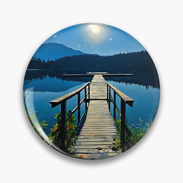 Item preview, Dock on the lake designed and sold by tomorrowsart.