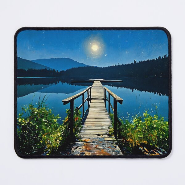Item preview, Dock on the lake designed and sold by tomorrowsart.