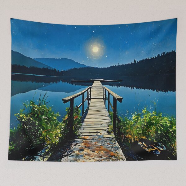 Item preview, Dock on the lake designed and sold by tomorrowsart.
