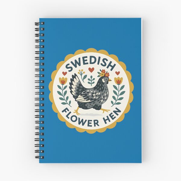 Item preview, Swedish Flower Hen – Nordic Heritage Chicken Breed Tribute – Scandinavian Folk Art by heidiannemorris © designed and sold by FOLK ART FUSION.