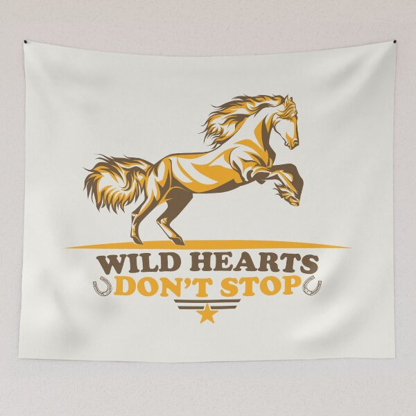 Item preview, Wild Hearts Don’t Stop – Dynamic Running Horse Design designed and sold by DaVinciFeather.